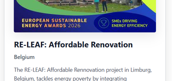 RE-LEAF genomineerd voor prestigieuze Europese award!