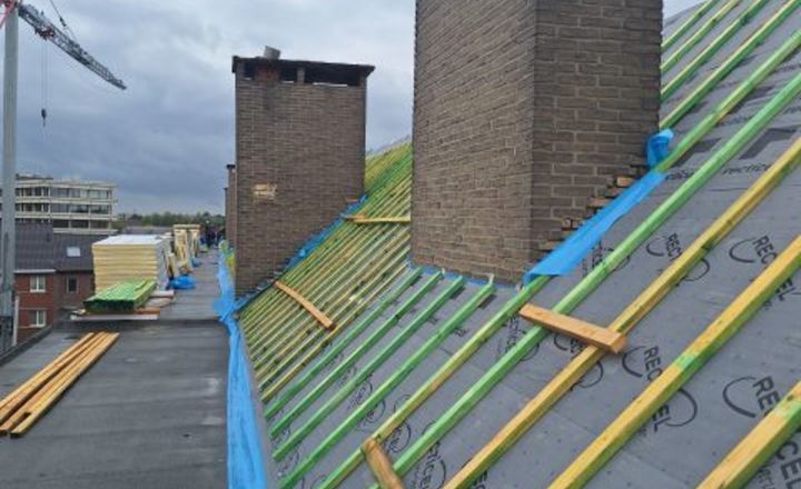 Renovatiemasterplan van Dubolimburg: dakrenovatie appartementsgebouw in Hasselt