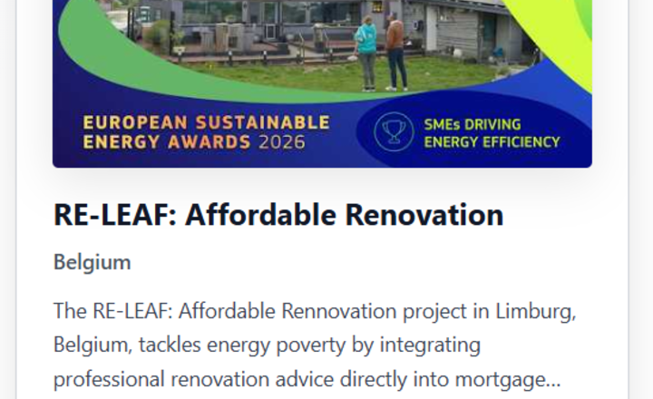 RE-LEAF genomineerd voor prestigieuze Europese award!